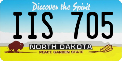 ND license plate IIS705