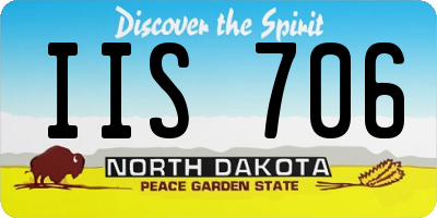 ND license plate IIS706