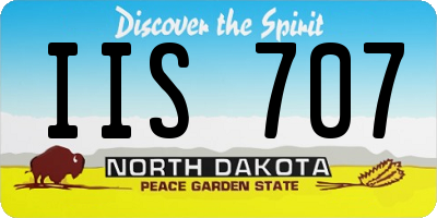 ND license plate IIS707