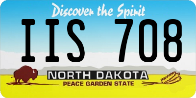 ND license plate IIS708