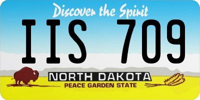 ND license plate IIS709