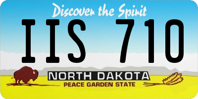 ND license plate IIS710