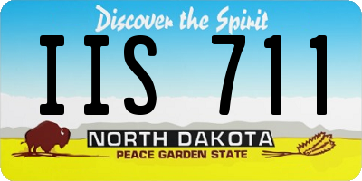 ND license plate IIS711