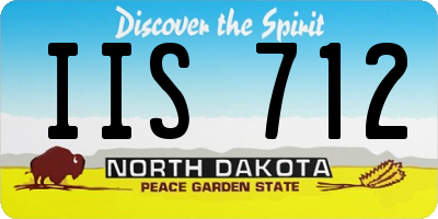 ND license plate IIS712