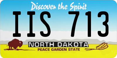 ND license plate IIS713