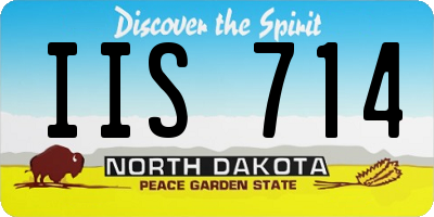 ND license plate IIS714