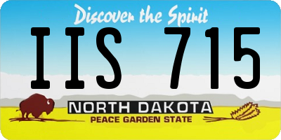 ND license plate IIS715