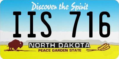 ND license plate IIS716