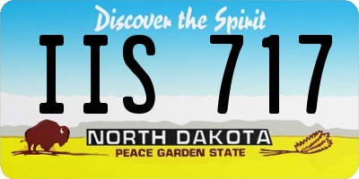 ND license plate IIS717