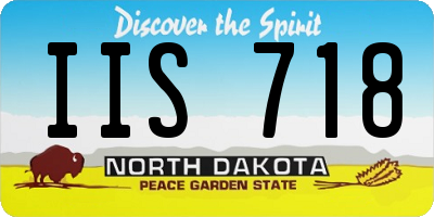 ND license plate IIS718