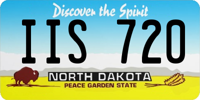 ND license plate IIS720