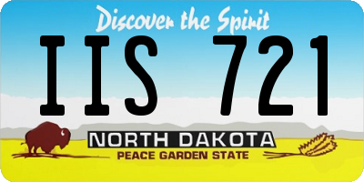 ND license plate IIS721