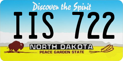 ND license plate IIS722