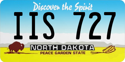 ND license plate IIS727
