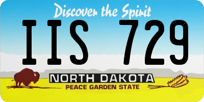 ND license plate IIS729