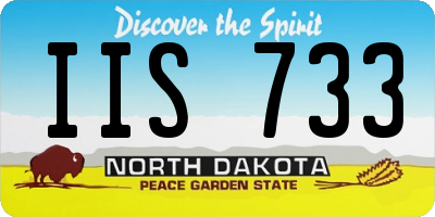 ND license plate IIS733