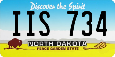 ND license plate IIS734