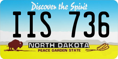 ND license plate IIS736