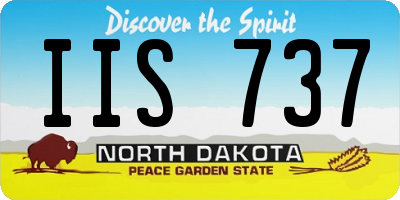 ND license plate IIS737