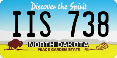 ND license plate IIS738