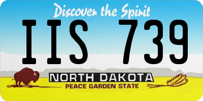 ND license plate IIS739