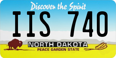 ND license plate IIS740