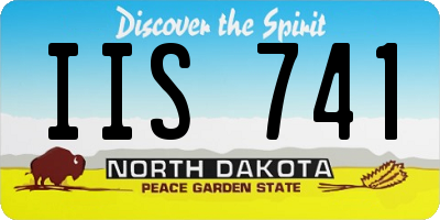 ND license plate IIS741
