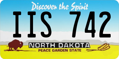 ND license plate IIS742