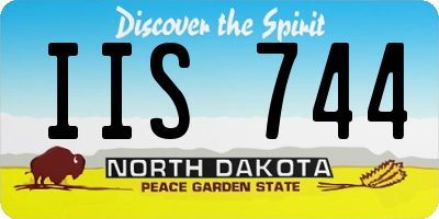 ND license plate IIS744