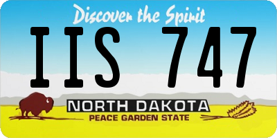 ND license plate IIS747