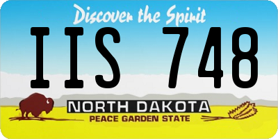 ND license plate IIS748