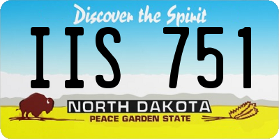 ND license plate IIS751