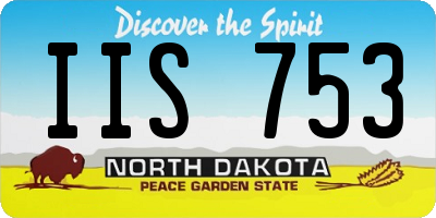 ND license plate IIS753