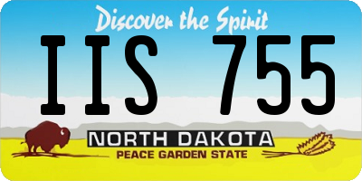 ND license plate IIS755