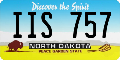 ND license plate IIS757