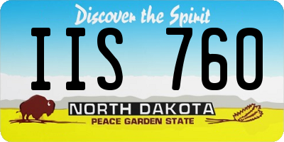 ND license plate IIS760