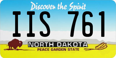 ND license plate IIS761