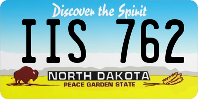 ND license plate IIS762