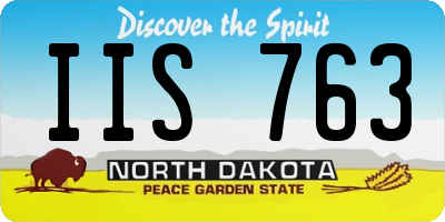 ND license plate IIS763