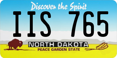 ND license plate IIS765