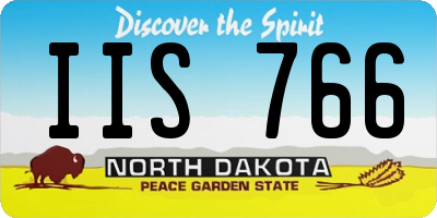 ND license plate IIS766