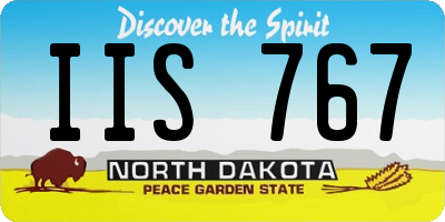 ND license plate IIS767
