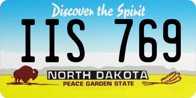 ND license plate IIS769