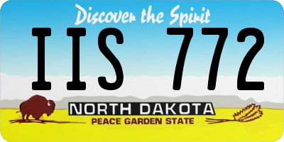 ND license plate IIS772