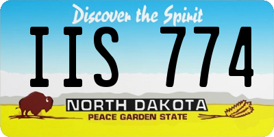 ND license plate IIS774