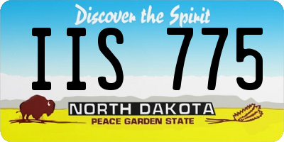 ND license plate IIS775