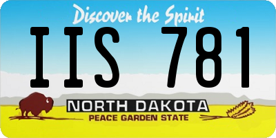 ND license plate IIS781