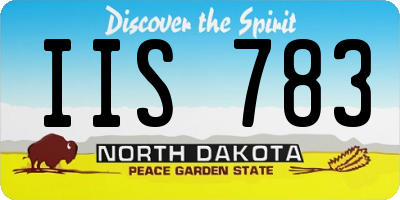 ND license plate IIS783