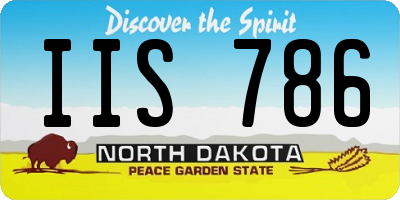 ND license plate IIS786