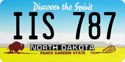 ND license plate IIS787